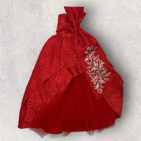 Holiday Barbie Red Formal Ballroom Dress Evening Gown 2012 Strapless No Doll - Picture 5 of 6